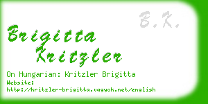 brigitta kritzler business card